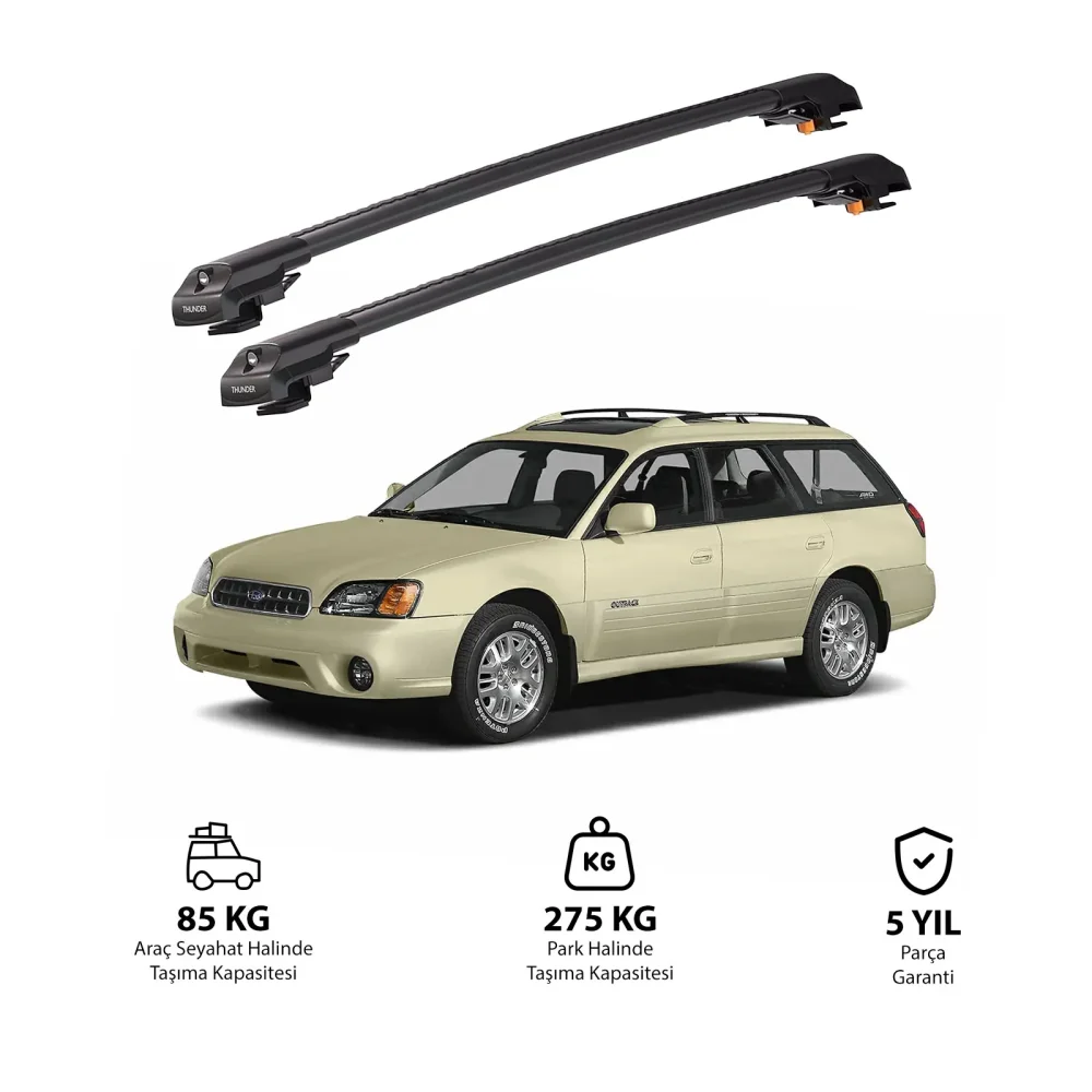 SUBARU OUTBACK 2000-2004 TRX1 Thunder Carrier Kilitli Ara Atkı Siyah