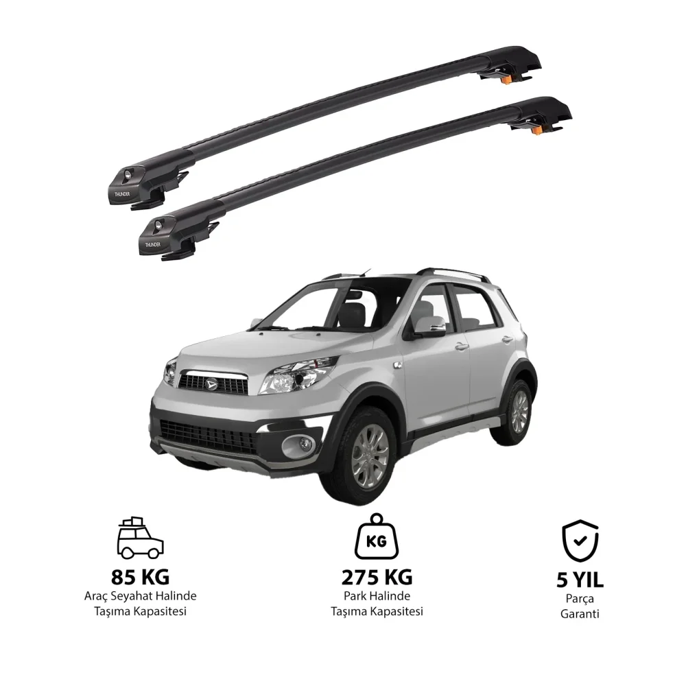 DAIHATSU TERIOS 2006-2017 TRX1 Thunder Carrier Kilitli Ara Atkı Siyah