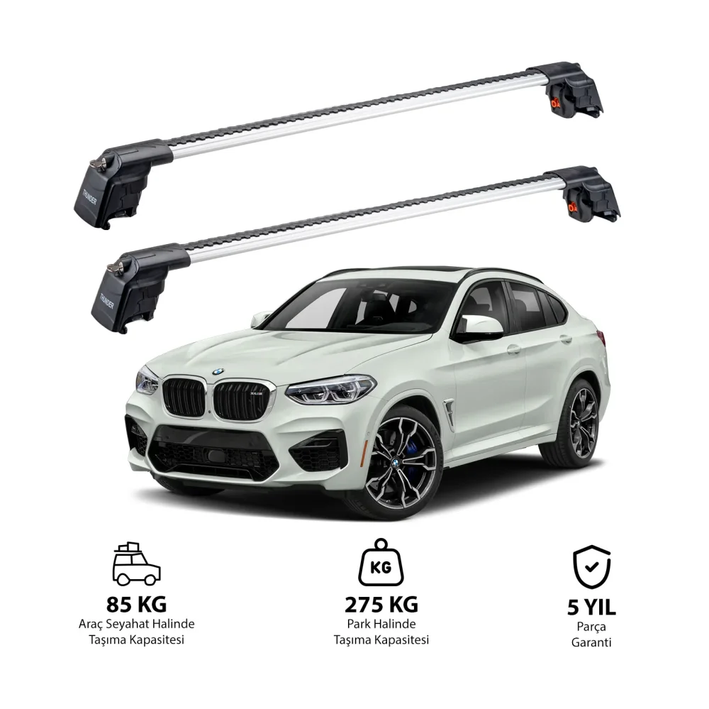 BMW X4 2018-Sonrası TRX2 Thunder Carrier Ara Atkı Gri
