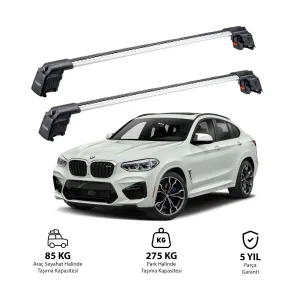 BMW X4 2018-Sonrası TRX2 Thunder Carrier Ara Atkı Gri thumb 1