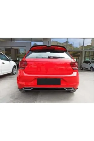 Vw polo mk6 arka tampon difüzörü r-line model plastik 2018+ thumb 3
