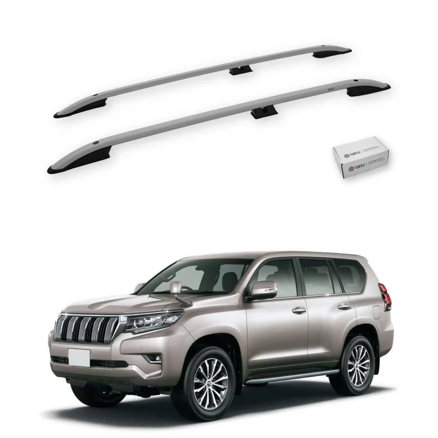 Turtle Toyota Land Cruiser Prado (J150) 2010-2023 Tavan Çıtası Crown Gri