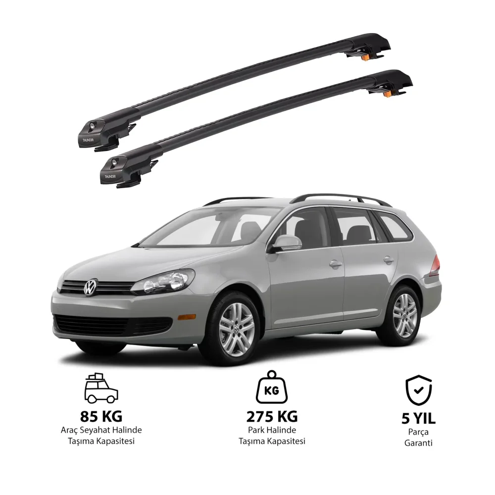 VOLKSWAGEN JETTA SW 2009-2014 TRX1 Thunder Carrier Kilitli Ara Atkı Siyah