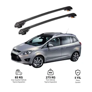 FORD GRAND C-MAX 2011-2019 TRX1 Thunder Carrier Kilitli Ara Atkı Siyah thumb 1