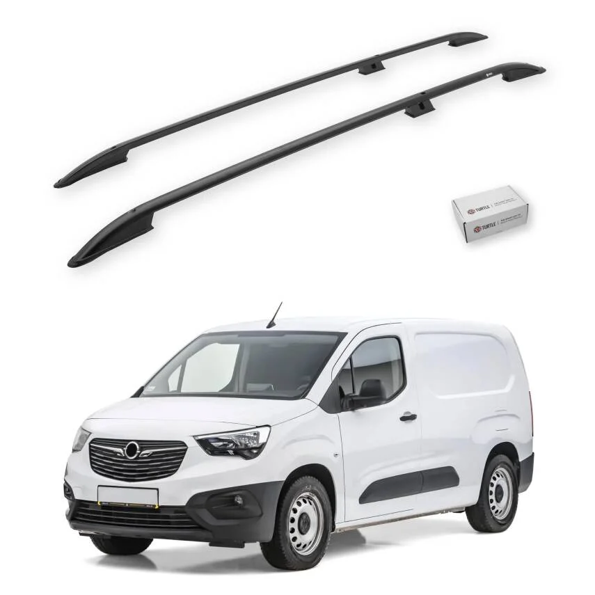 Turtle Opel Combo E 2019-2025 / Uzun Şasi Tavan Çıtası Crown Siyah