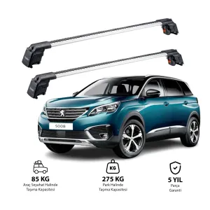 PEUGEOT 5008 2017 ve Sonrası TRX2 Thunder Carrier Ara Atkı Gri