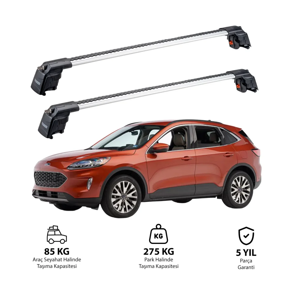FORD ESCAPE 2020 ve Sonrası TRX2 Thunder Carrier Ara Atkı Gri