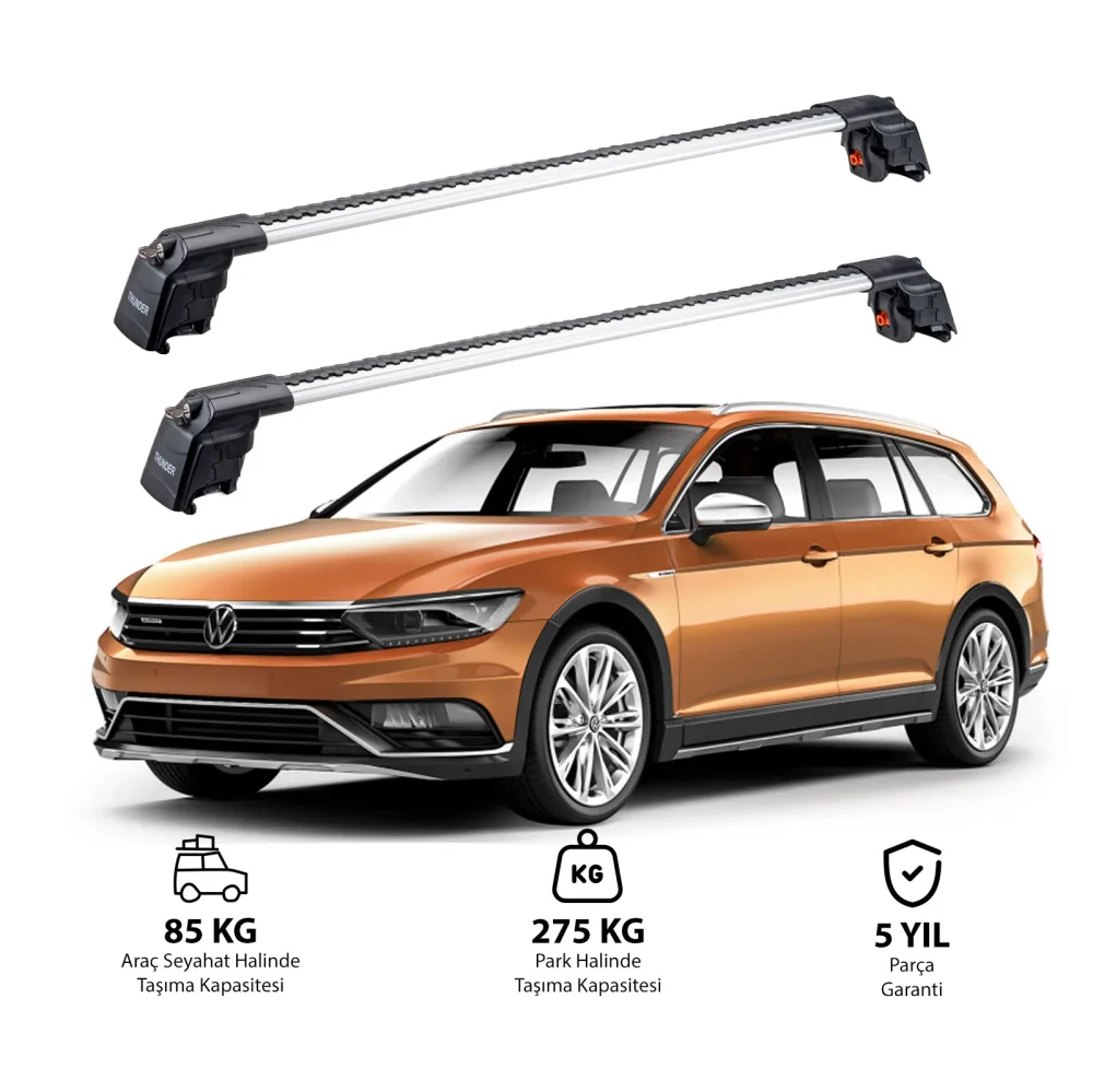 VOLKSWAGEN PASSAT ALLTRACK 2015 ve Sonrası TRX2 Thunder Carrier Ara Atkı Gri