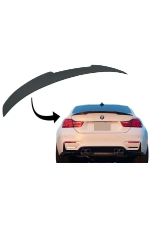 Bmw f36 m4 bagaj üstü spoiler siyah boyalı plastik 2014 / 2018