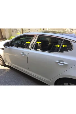 Kia Optima 2011-2014 Krom Kapı Direk Aksesuarı 6 Parça P. Çelik