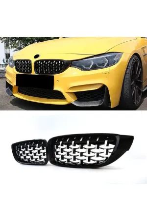 Bmw F32 F33 F36 ön panjur ızgara böbrek diamond krom siyah