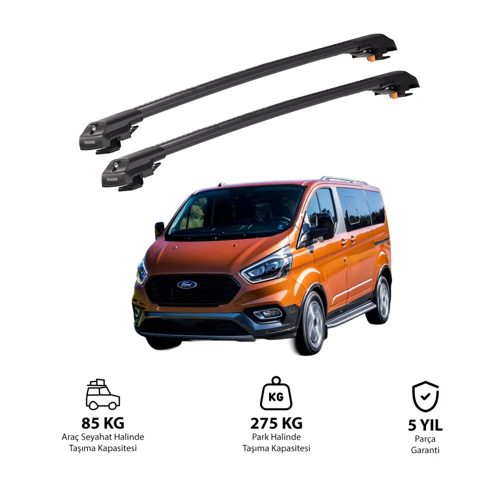 FORD CUSTOM 2012-2023 TRX1 Thunder Carrier Kilitli Ara Atkı Siyah