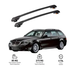 BMW 5 SERİSİ TOURING 2004-2010 TRX1 Thunder Carrier Kilitli Ara Atkı Siyah thumb 1