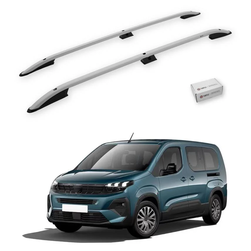 Turtle Peugeot Rifter 2019-2025 / Kısa Şasi Tavan Çıtası Crown Gri