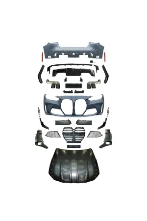 Bmw g26 m4 body kit tampon ve kaput seti 2019+