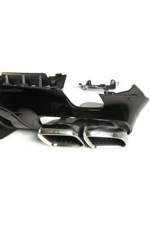 Mercedes cls w257 arka tampon difüzör ve egzoz ucu krom thumb 2