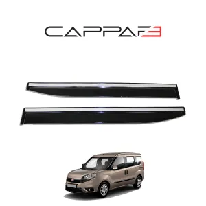Fiat Doblo 263 FL 2015-2022 Yıl Aralığı Uyumlu Cam Rüzgarlığı Kromlu 4 Parça - Görsel 2