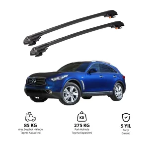 INFINITI FX 2009 ve Sonrası TRX1 Thunder Carrier Kilitli Ara Atkı Siyah thumb 1