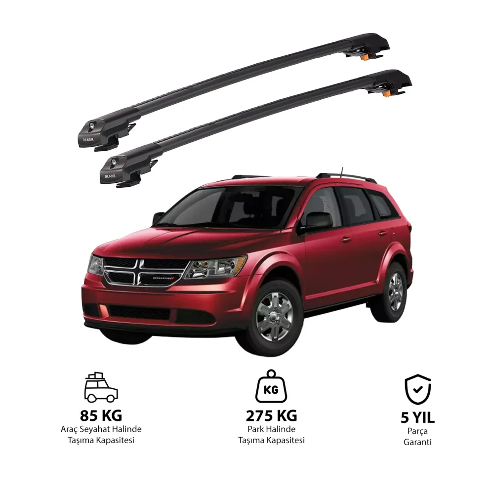 DODGE JOURNEY 2009 ve Sonrası TRX1 Thunder Carrier Kilitli Ara Atkı Siyah