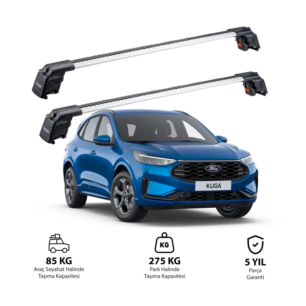 FORD KUGA 2020 ve Sonrası TRX2 Thunder Carrier Ara Atkı Gri