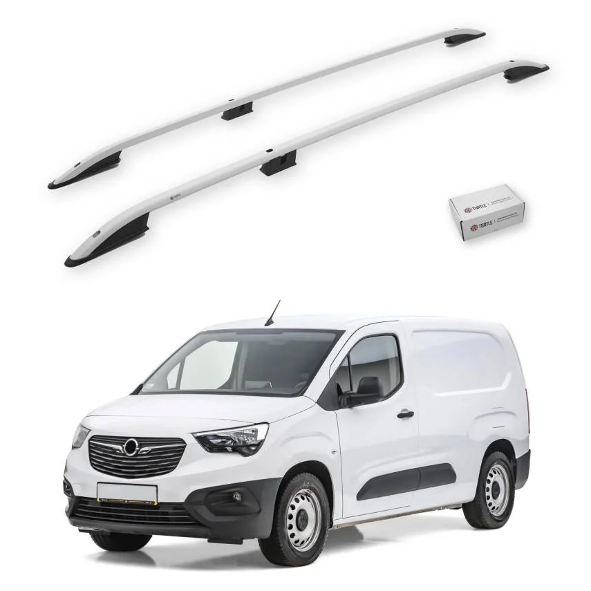 Turtle Opel Combo E 2019-2025 / Uzun Şasi Tavan Çıtası Crown Gri