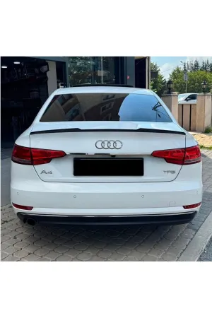 Audi a4 b9 bagaj üstü spoiler pianoblack boyalı yarasa votex 2016 / 2024 thumb 2