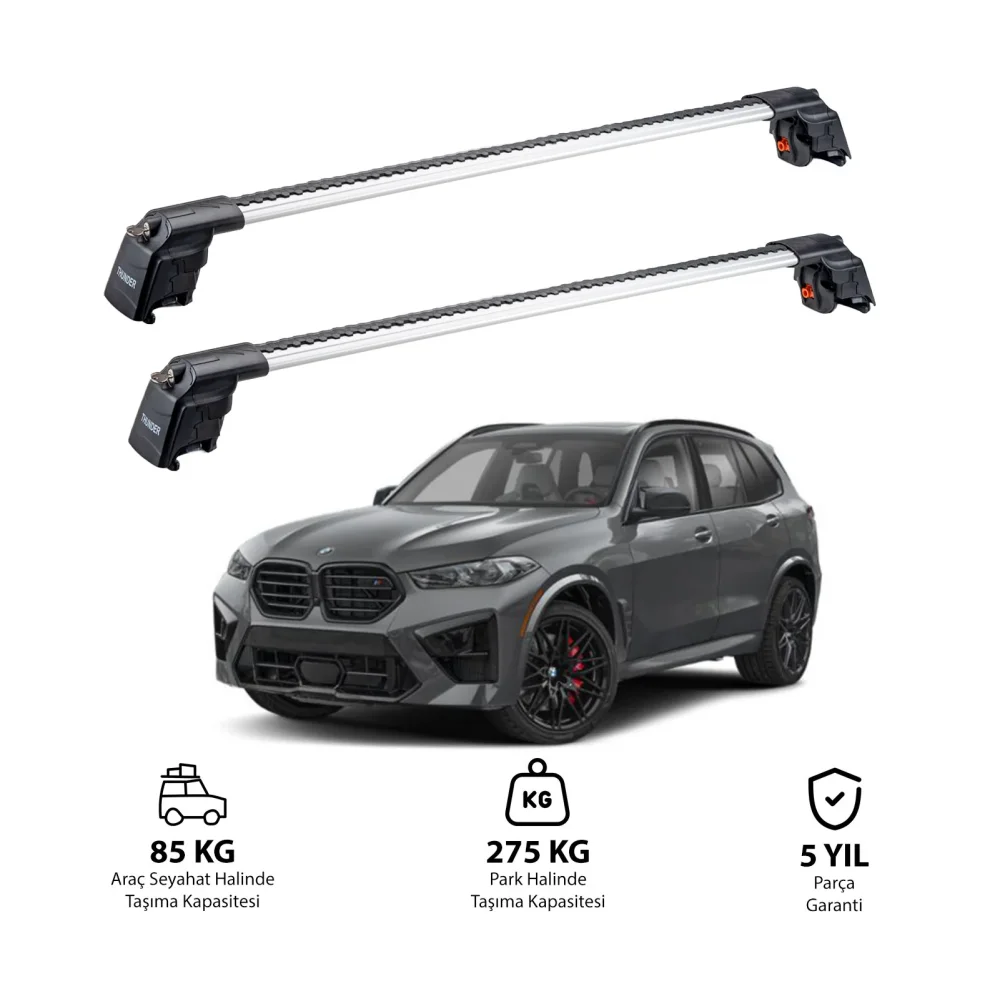 BMW X5 2019 - Sonrası TRX2 Thunder Carrier Ara Atkı Gri
