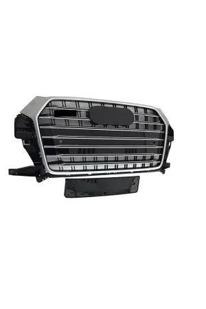 Audi q3 sq3 ön panjur komple 2015 / 2018 krom siyah