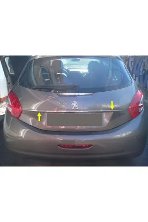 Peugeot 208 - 2012-2013 Krom Bagaj Üst Çıtası Aksesuarı P. Çelik