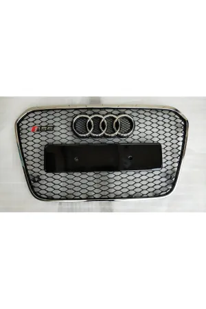 Audi a6 rs6 ön panjur ızgara 2012 / 2014 C7 krom siyah thumb 4