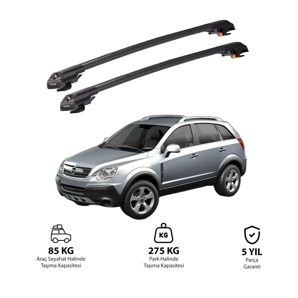 OPEL ZAFİRA 1999-2005 TRX1 Thunder Carrier Kilitli Ara Atkı Siyah