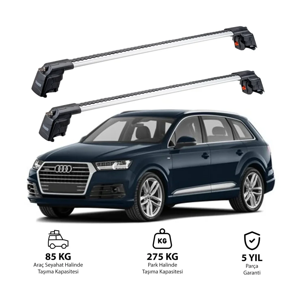 AUDI Q7 2006-2015 TRX2 Thunder Carrier Ara Atkı Gri