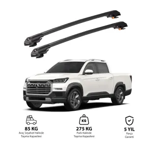 SSANGYONG GRAND MUSSO 2024 2025 TRX1 Thunder Carrier Kilitli Ara Atkı Siyah thumb 1