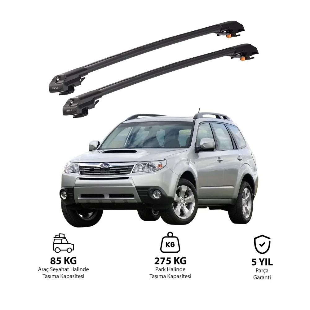 SUBARU OUTBACK WILDERNESS 2019-2023 TRX1 Thunder Carrier Kilitli Ara Atkı Siyah