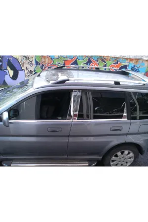 Honda Hrv Krom Cam Altı Çıtası ve Kapı Direk Aksesuarı 10 Parça
