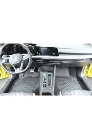 Golf 8/8.5 (Otomatik) Uyumlu 4.5D Premium Havuzlu Oto Paspas ve Liner ALT Bagaj Havuzu - Görsel 2