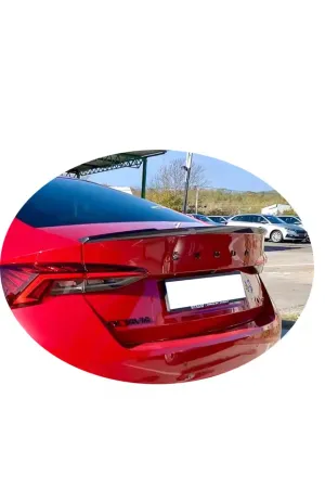 Skoda octavia bagaj üstü spoiler pianoblack boyalı vrs 2020+ thumb 2
