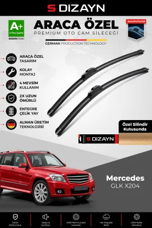 S-Dizayn Mercedes GLK X204 Ön Cam Silecek Seti 2008-2015 Premium Araca Özel 55-45 Cm A+ Kalite AOCS-