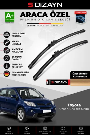 S-Dizayn Toyota Urban Cruiser Xp110 Ön Cam Silecek Seti 2009-2014 Premium Araca Özel 60-35 Cm A+ Kal