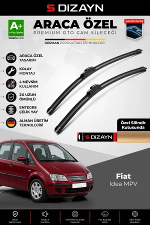 S-Dizayn Fiat Idea Ön Cam Silecek Seti 2006-2008 Premium Araca Özel 55-38 Cm A+ Kalite Aocs-2059