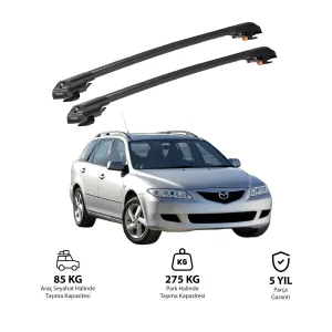 MAZDA 6 2002-2007 TRX1 Thunder Carrier Kilitli Ara Atkı Siyah thumb 1