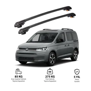VOLKSWAGEN CADDY 2020 ve Sonrası TRX1 Thunder Carrier Kilitli Ara Atkı Siyah thumb 1