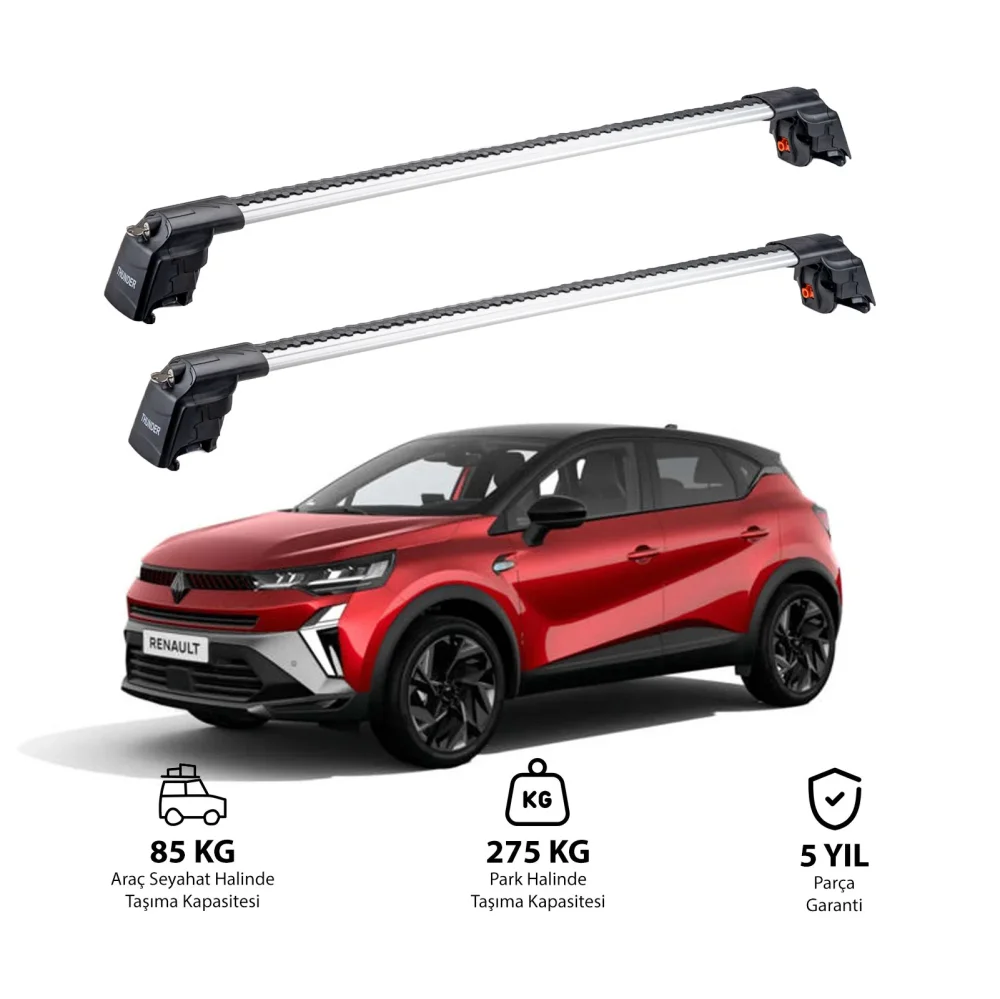 RENAULT CAPTUR 2020 ve Sonrası TRX2 Thunder Carrier Ara Atkı Gri