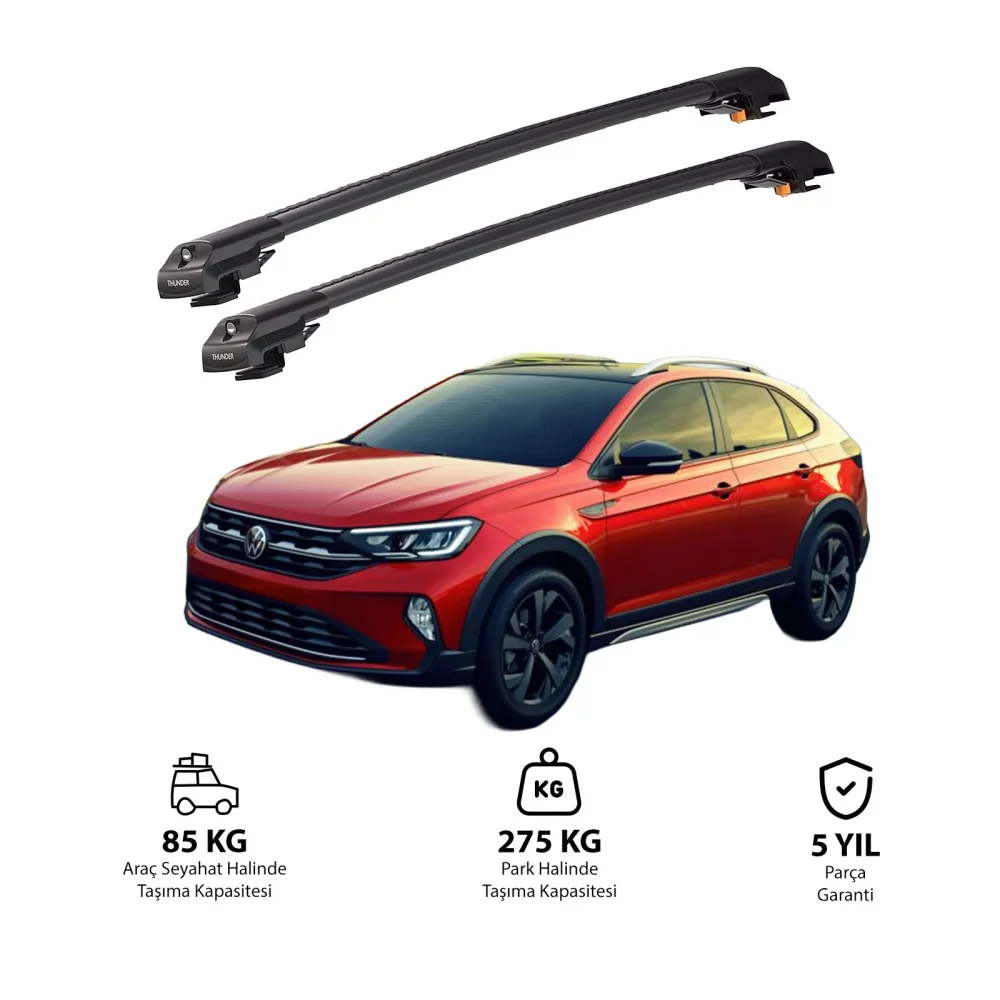 VOLKSWAGEN NIVUS 2021 ve Sonrası TRX1 Thunder Carrier Kilitli Ara Atkı Siyah