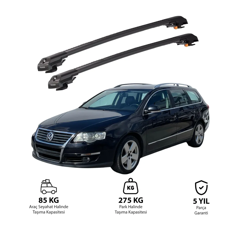 VOLKSWAGEN PASSAT VARIANT 2005-2010 TRX1 Thunder Carrier Kilitli Ara Atkı Siyah