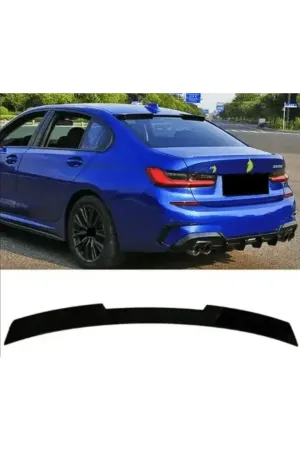 Bmw g20 cam üstü spoiler yarasa siyah boyalı plastik 2019+ thumb 2