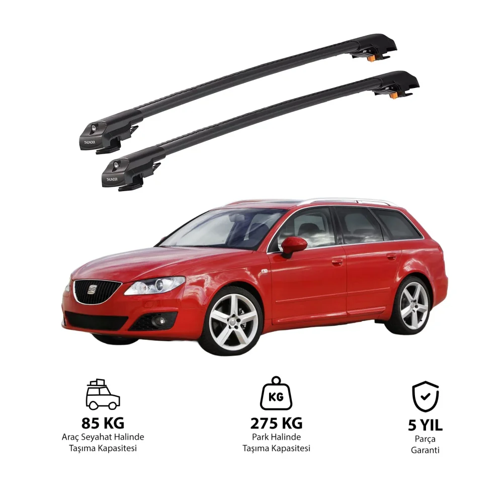 SEAT EXEO ST 2009-2013 TRX1 Thunder Carrier Kilitli Ara Atkı Siyah