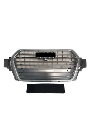 Audi q7 sq7 ön panjur ızgara 2015 / 2019 krom gri