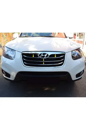 Hyundai Santa Fe 2010-2012 Krom Ön Panjur Aksesuarı 4 Parça