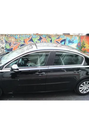 Peugeot 508 Krom Cam Çerçevesi Aksesuarı 8 Parça Paslanmaz Çelik